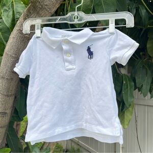 Ralph Lauren Baby Boys Cotton Mesh Pony Logo Polo Shirt.